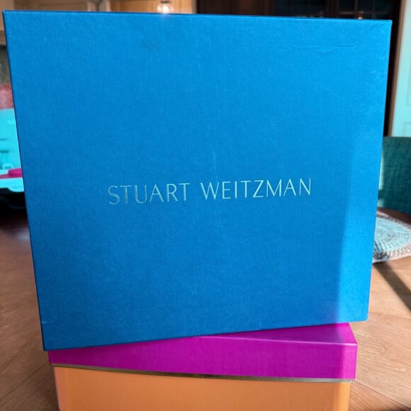 Stuart Weitzman Bacari Suede Chunky Heel Boots - Picture 12 of 12